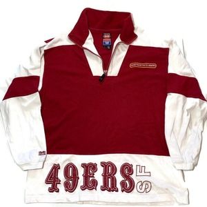 NFL Mirage SF 49ers Quarter-zip pullover sweater